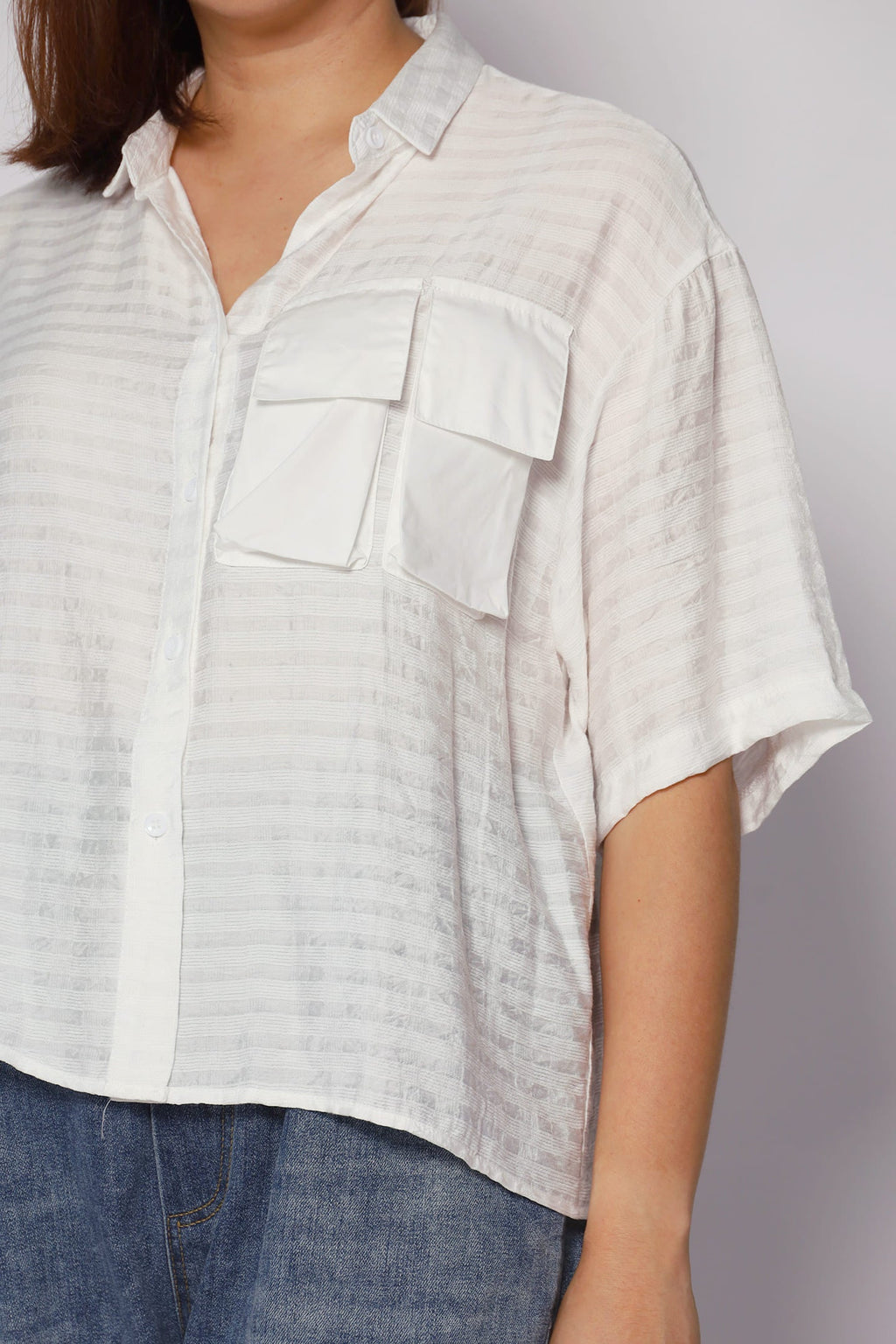 Pierce Boxy Top in White