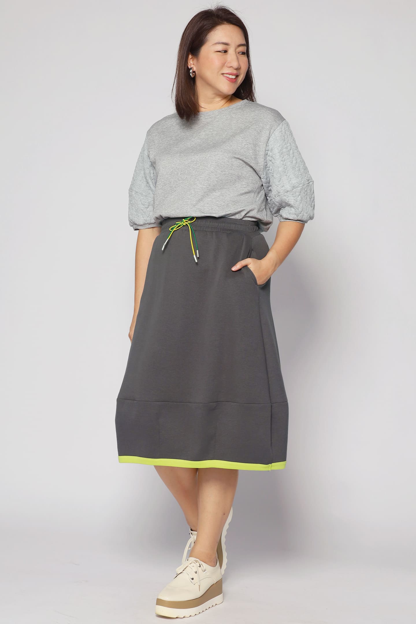Piper Trimming Skirt in Grey