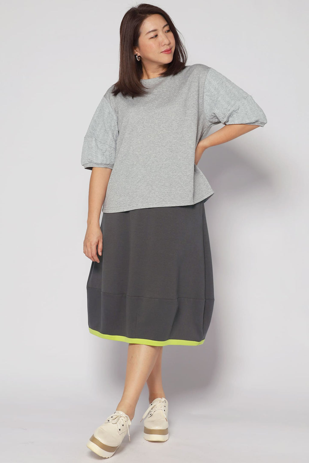 Piper Trimming Skirt in Grey