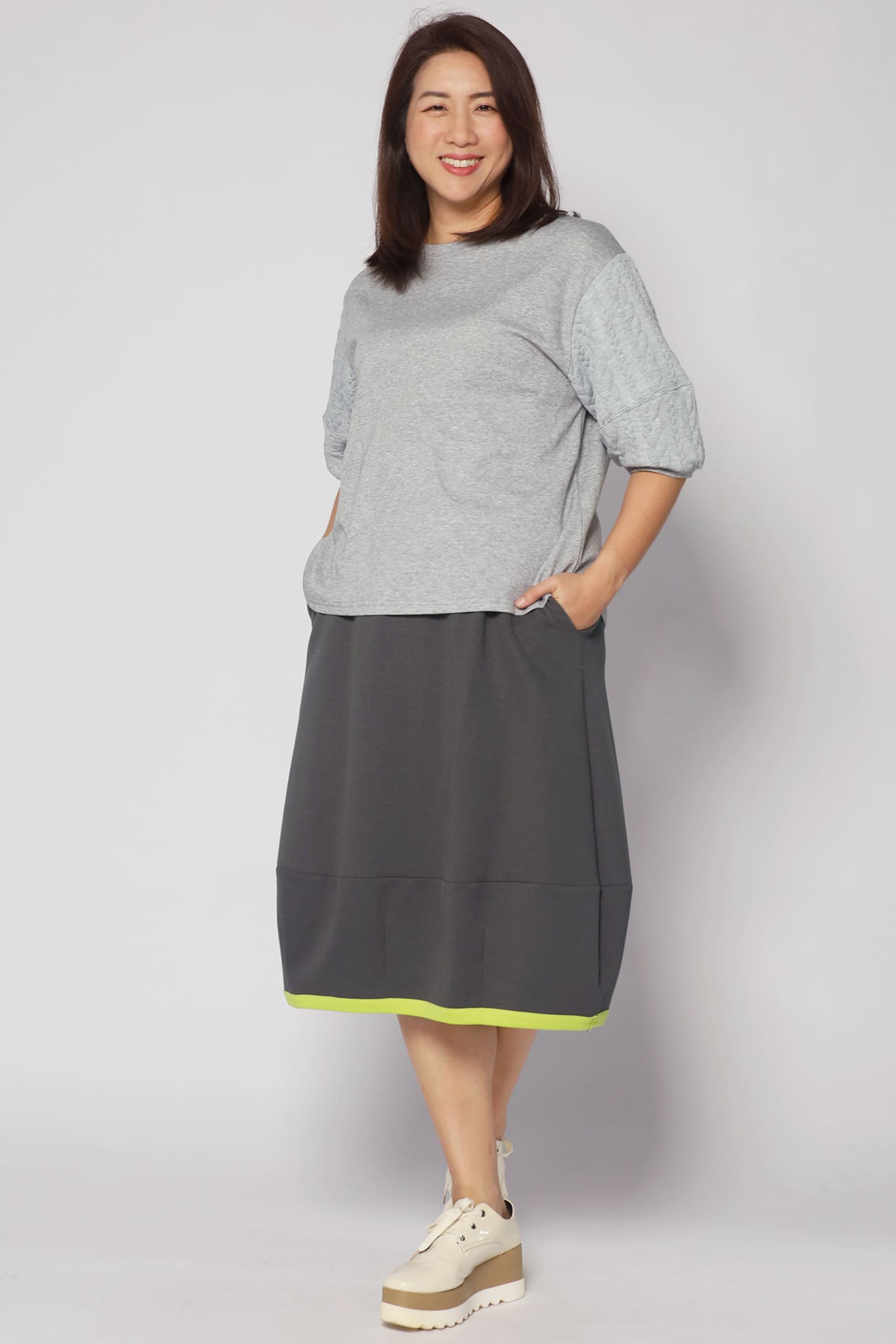 Piper Trimming Skirt in Grey