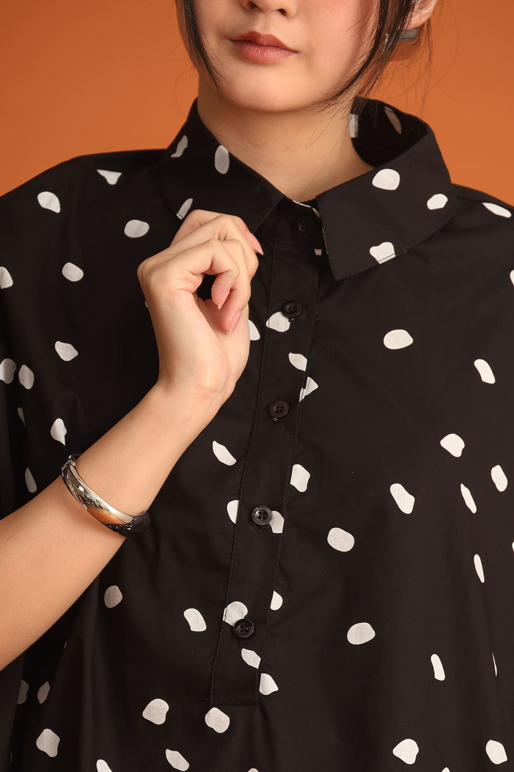 CHOSEN - Da Hee Polkadot Shirt Dress