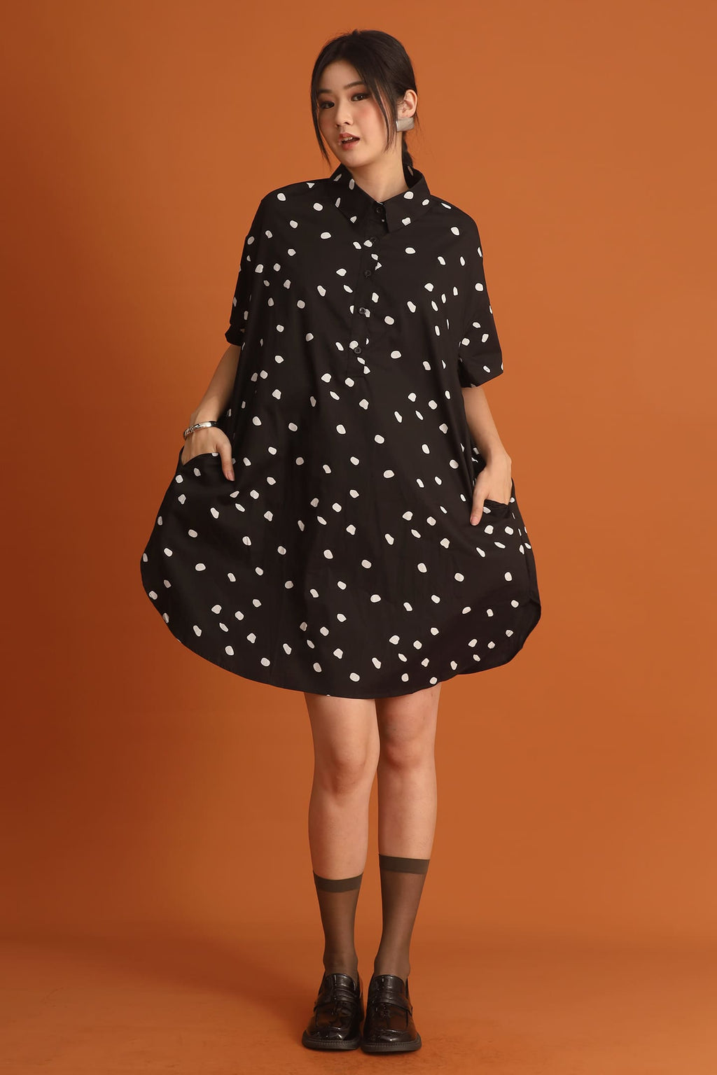 CHOSEN - Da Hee Polkadot Shirt Dress