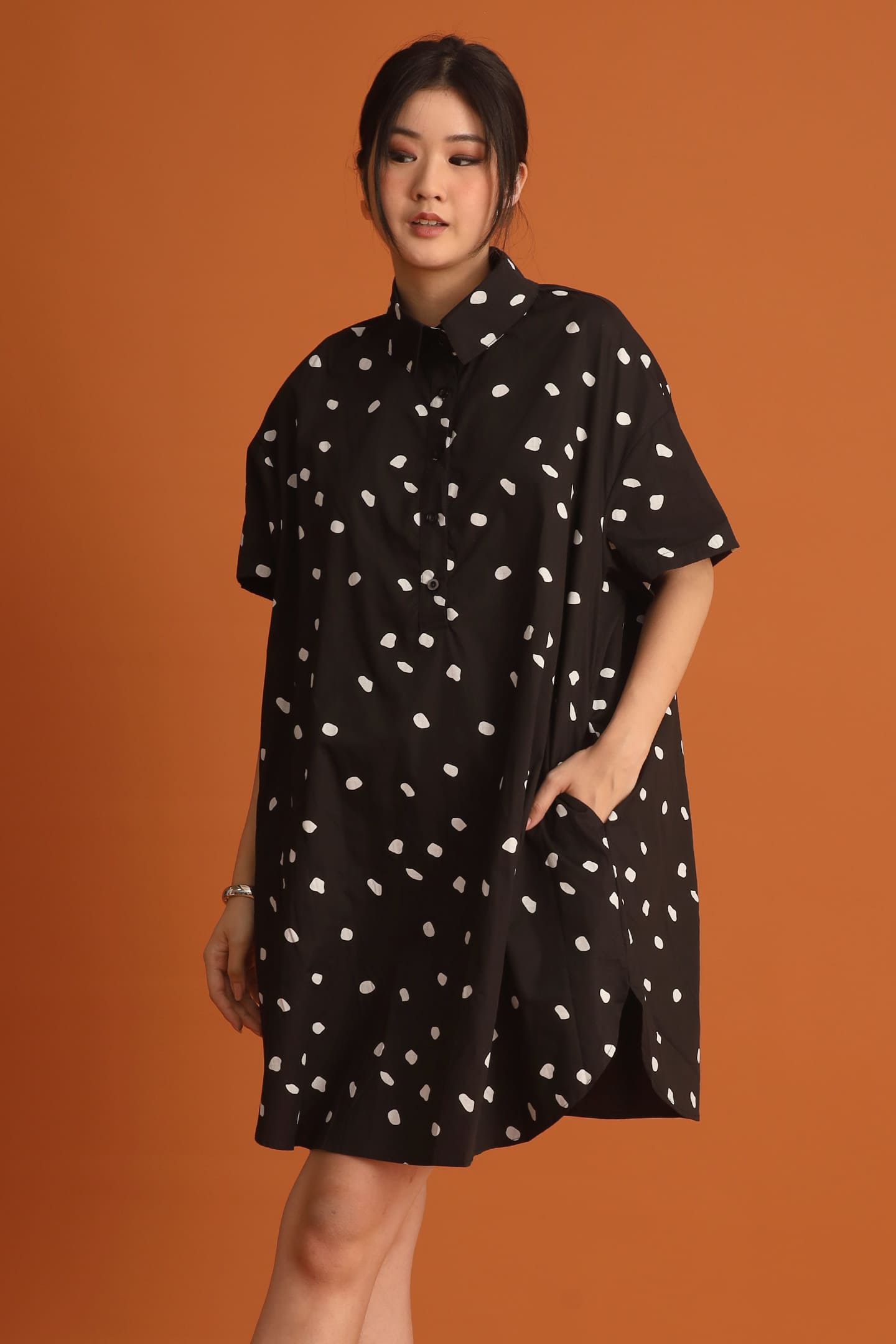 CHOSEN - Da Hee Polkadot Shirt Dress