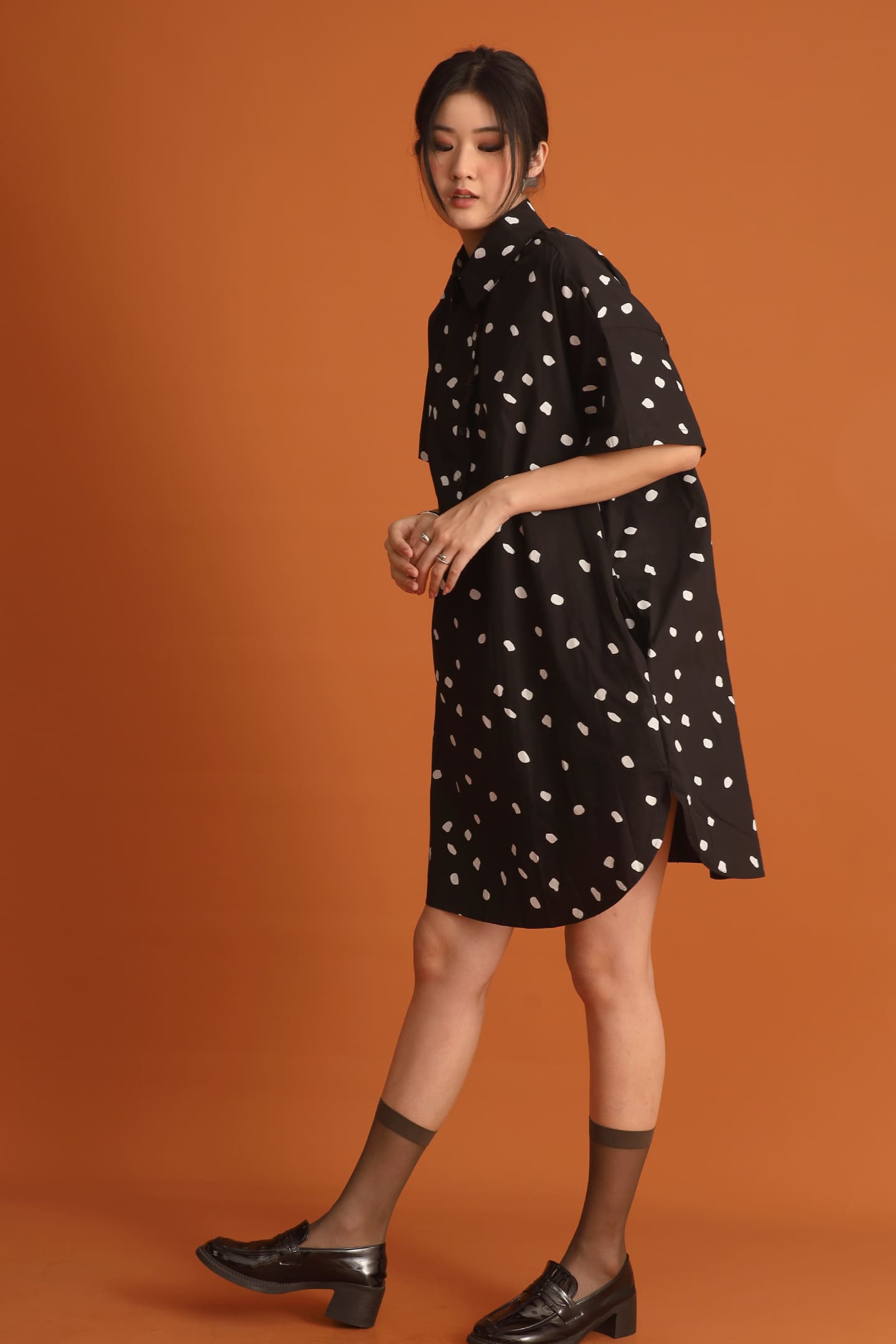 CHOSEN - Da Hee Polkadot Shirt Dress