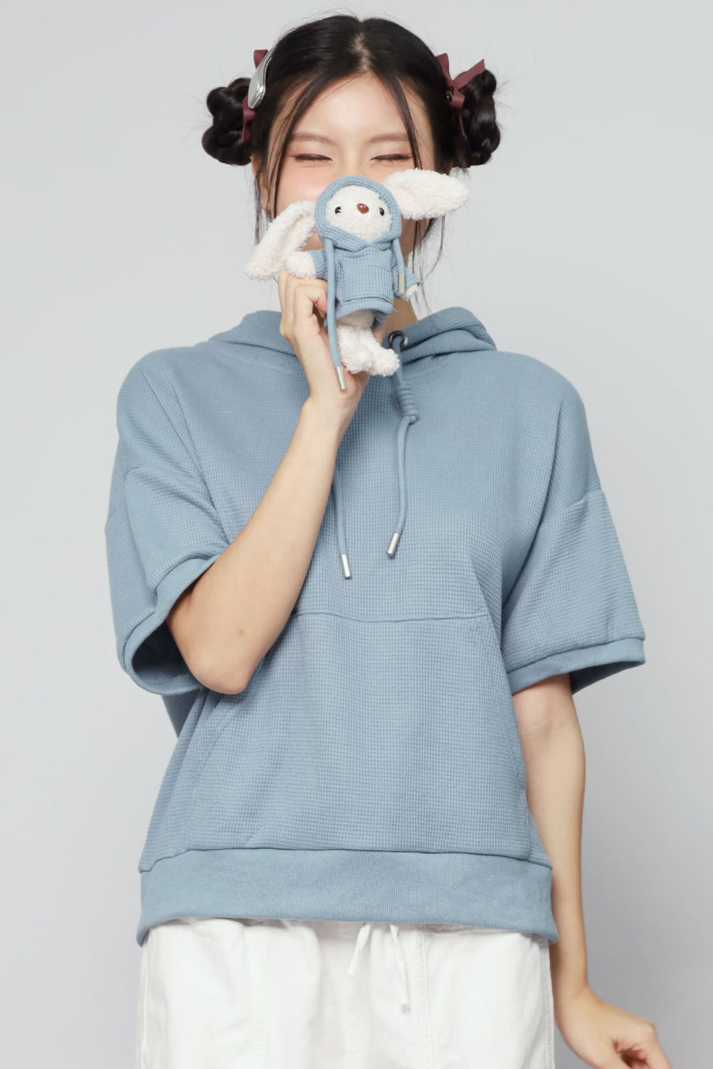 JOY - Rabibi Bunny Hoodie Top in Blue