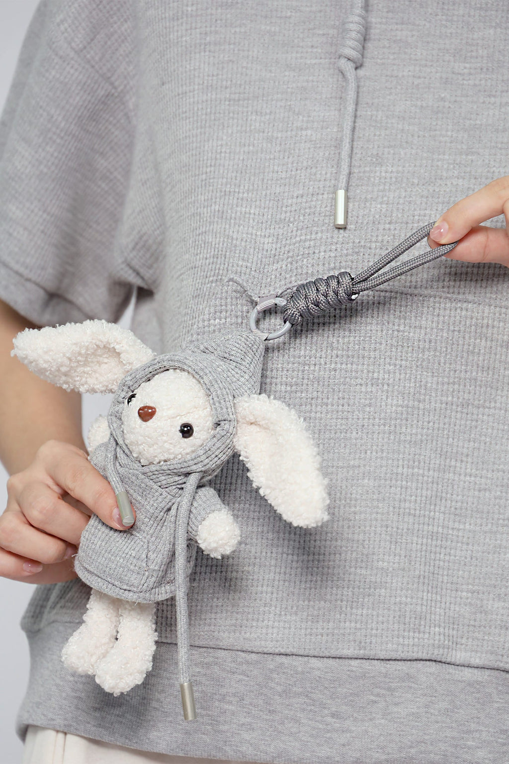 JOY - Rabibi Bunny Hoodie Top in Grey