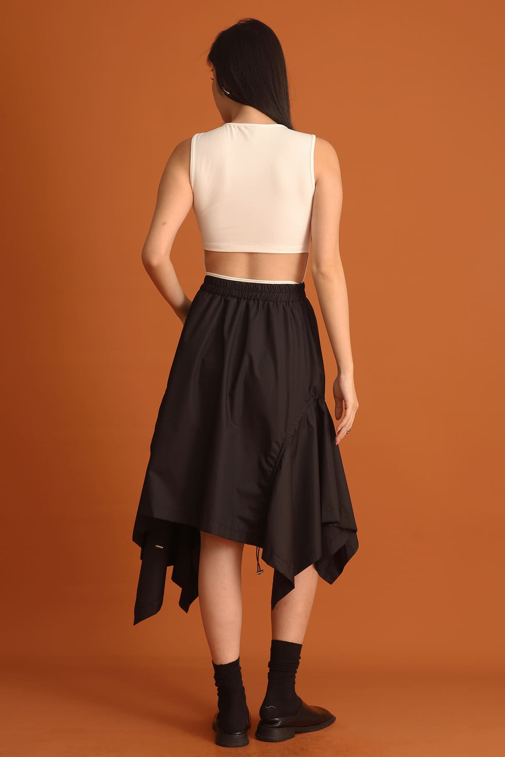 CHOSEN - Shakira Asymmetrical Skirt in Black