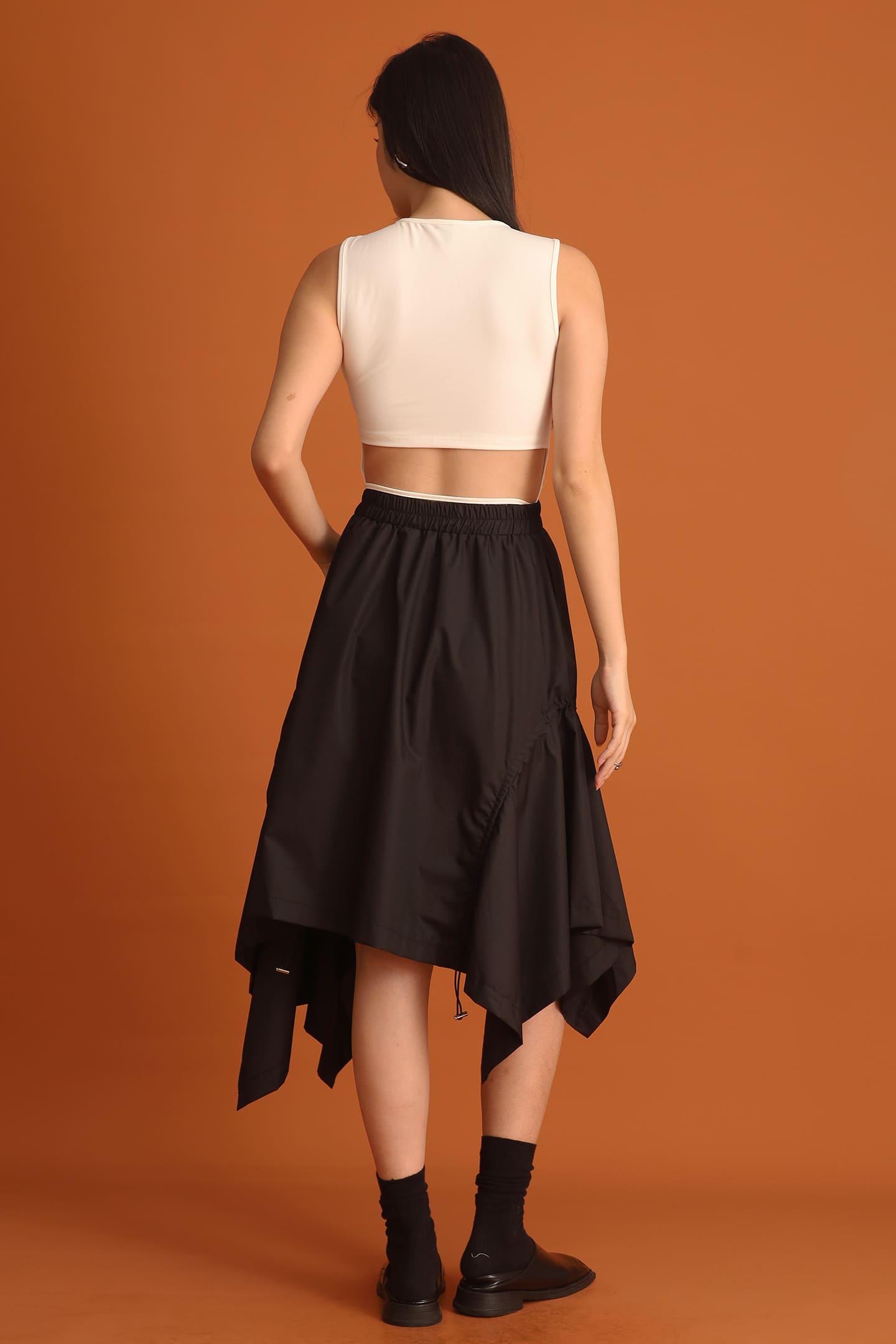 CHOSEN - Shakira Asymmetrical Skirt in Black