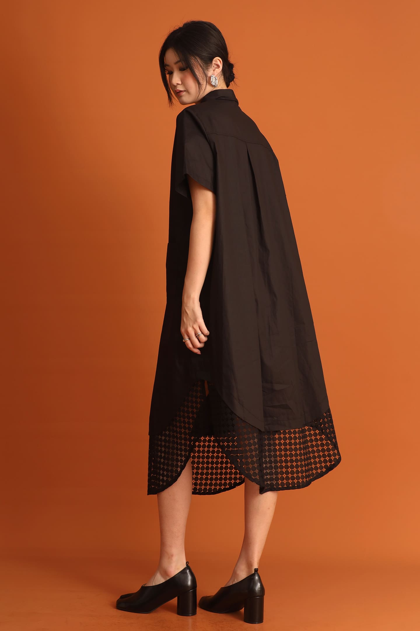 CHOSEN - Hyein Netted Dress in Black