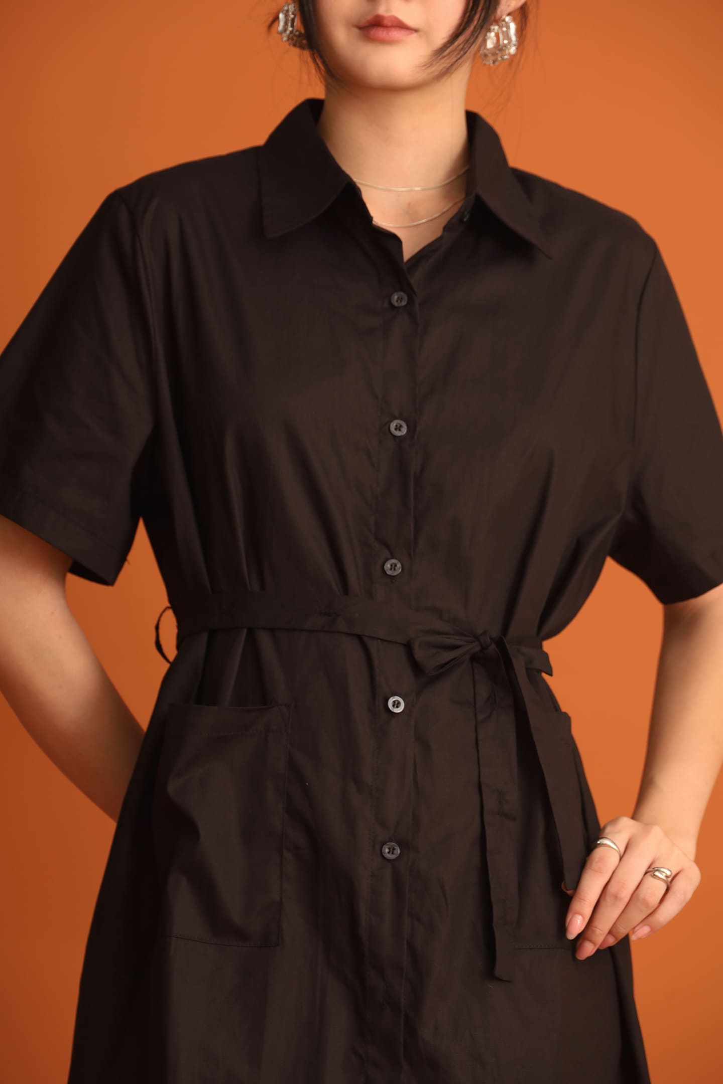 CHOSEN - Hyein Netted Dress in Black