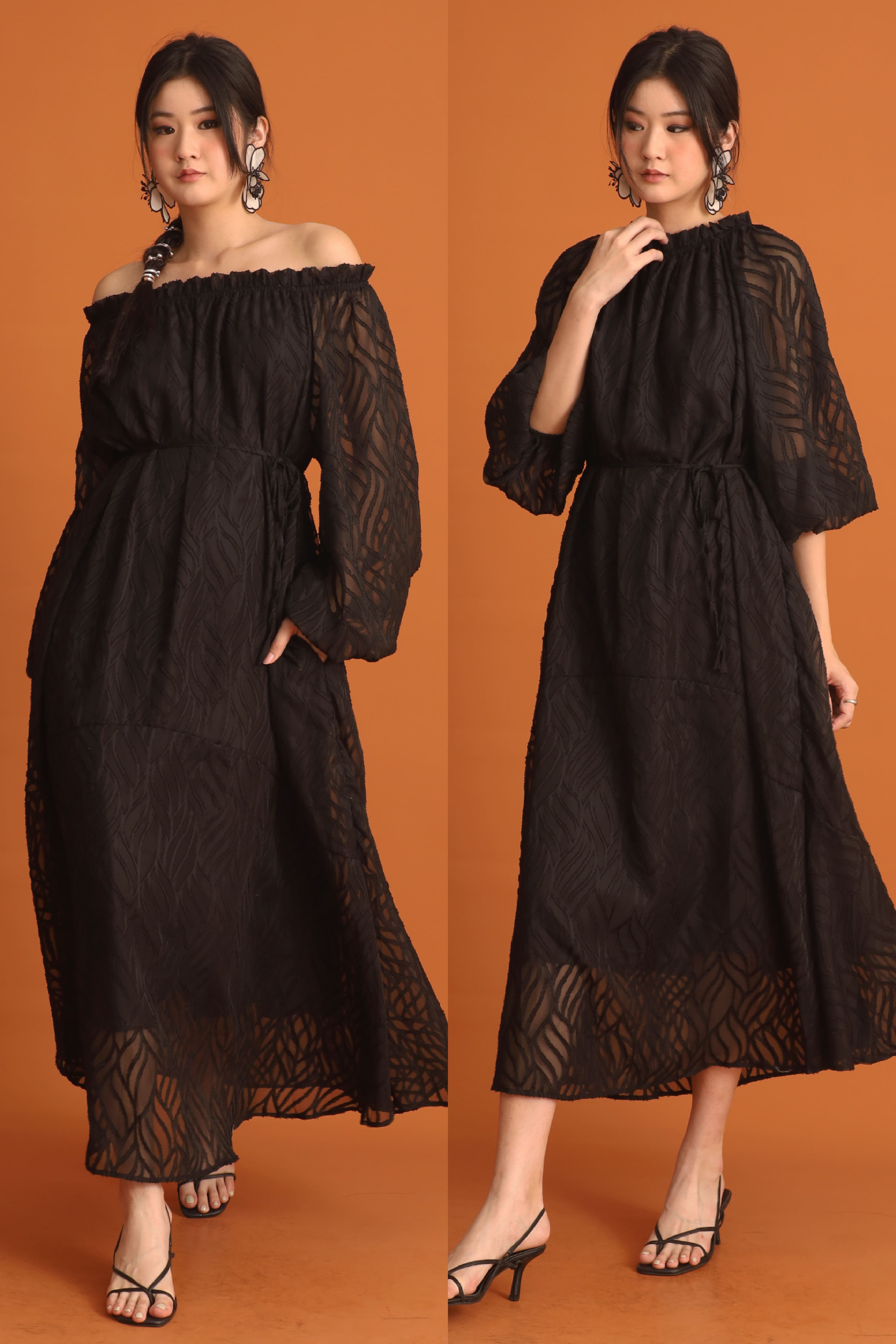 CHOSEN - Si An Textured Dress in Black