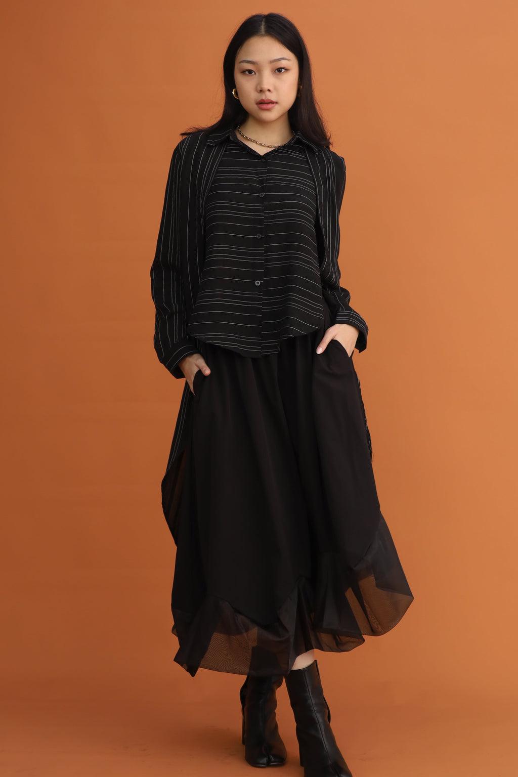 CHOSEN: Tay Mesh Skirt in Black