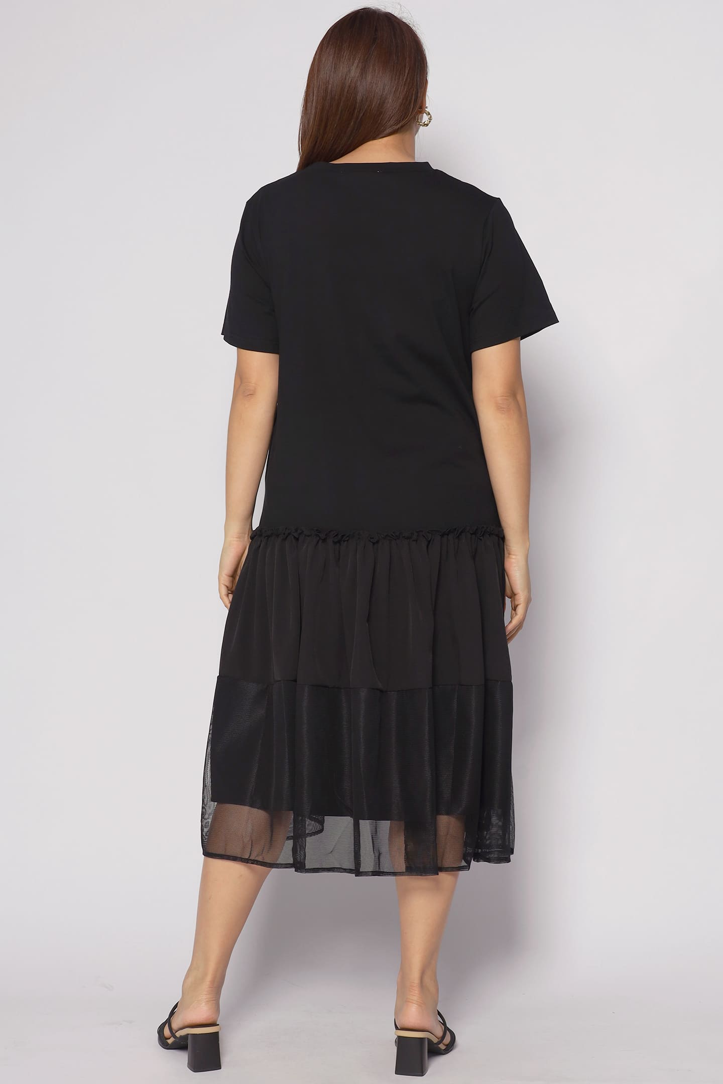 Valerie Netted Dress in Black
