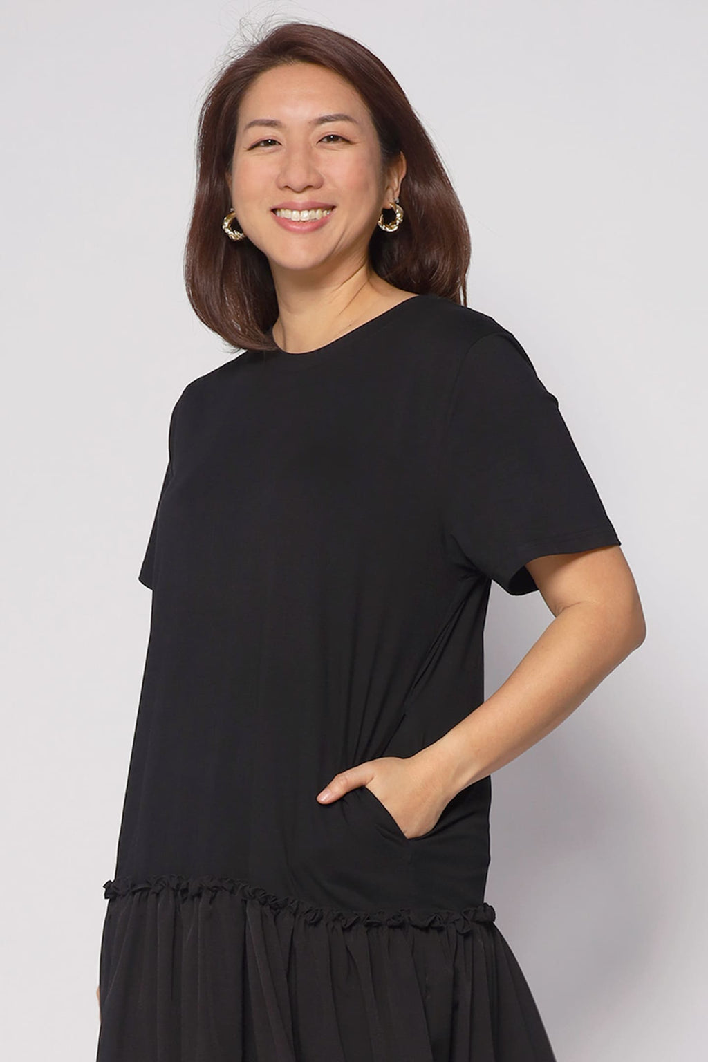 Valerie Netted Dress in Black