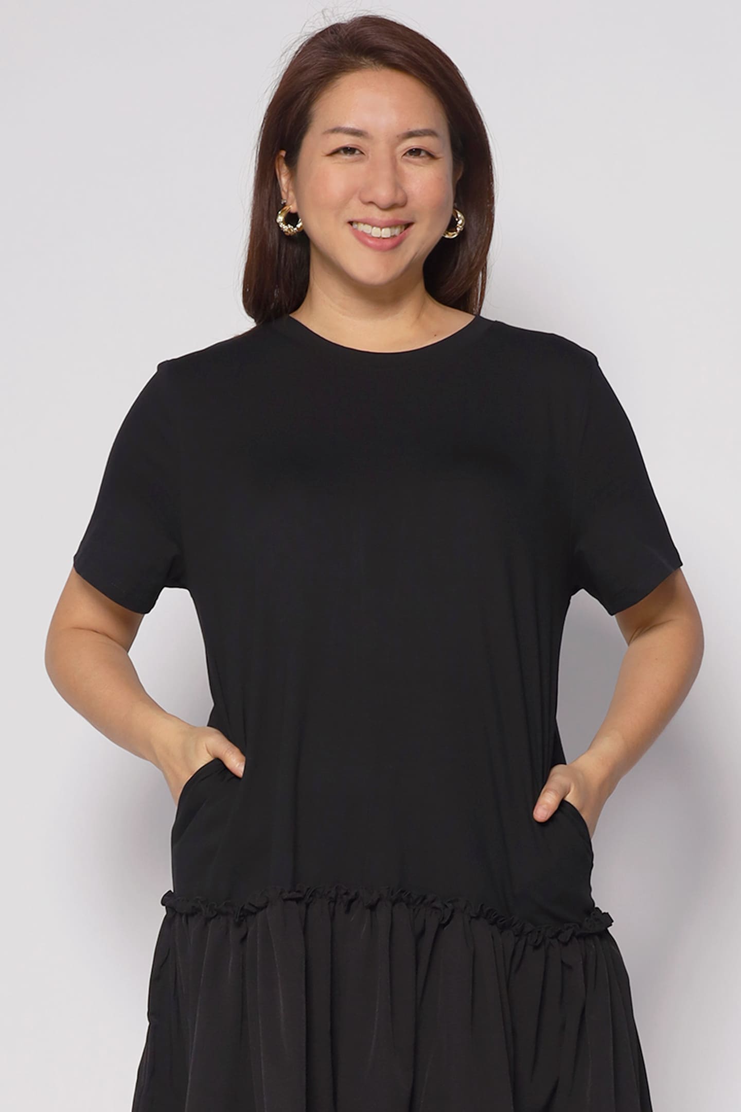 Valerie Netted Dress in Black