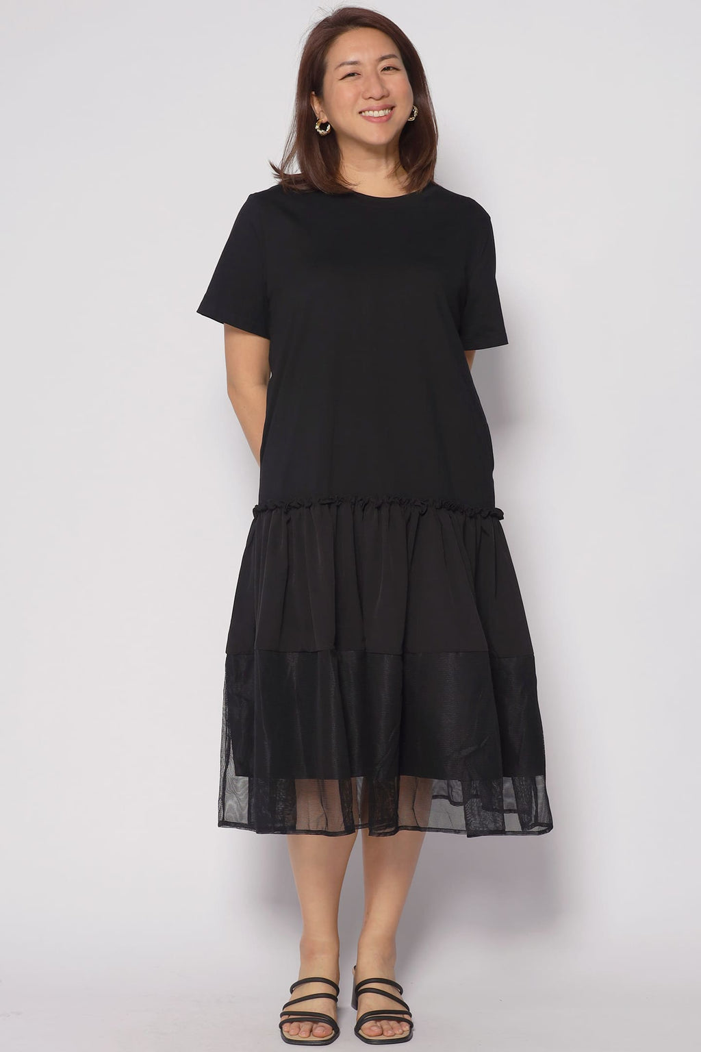 Valerie Netted Dress in Black