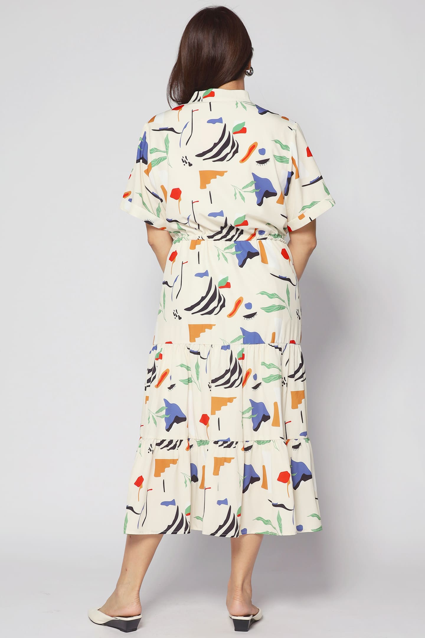 Vedette Dress in Crayola Strokes