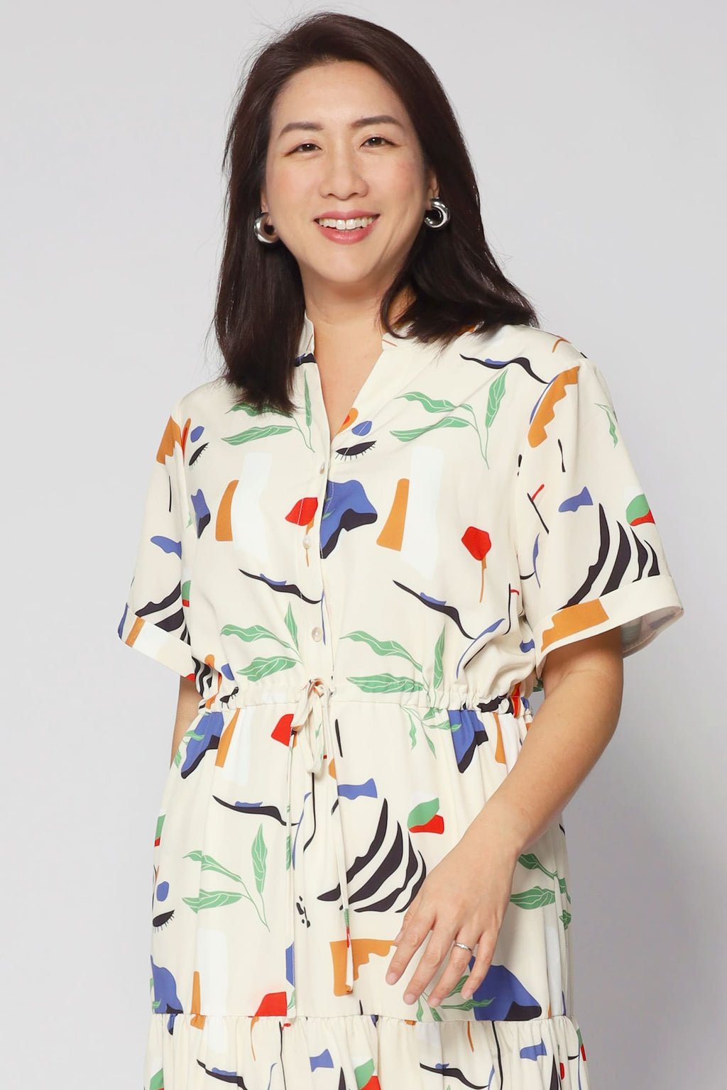 Vedette Dress in Crayola Strokes