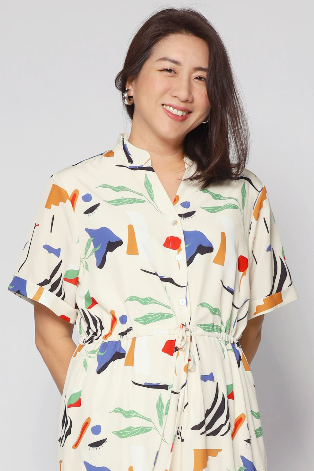 Vedette Dress in Crayola Strokes