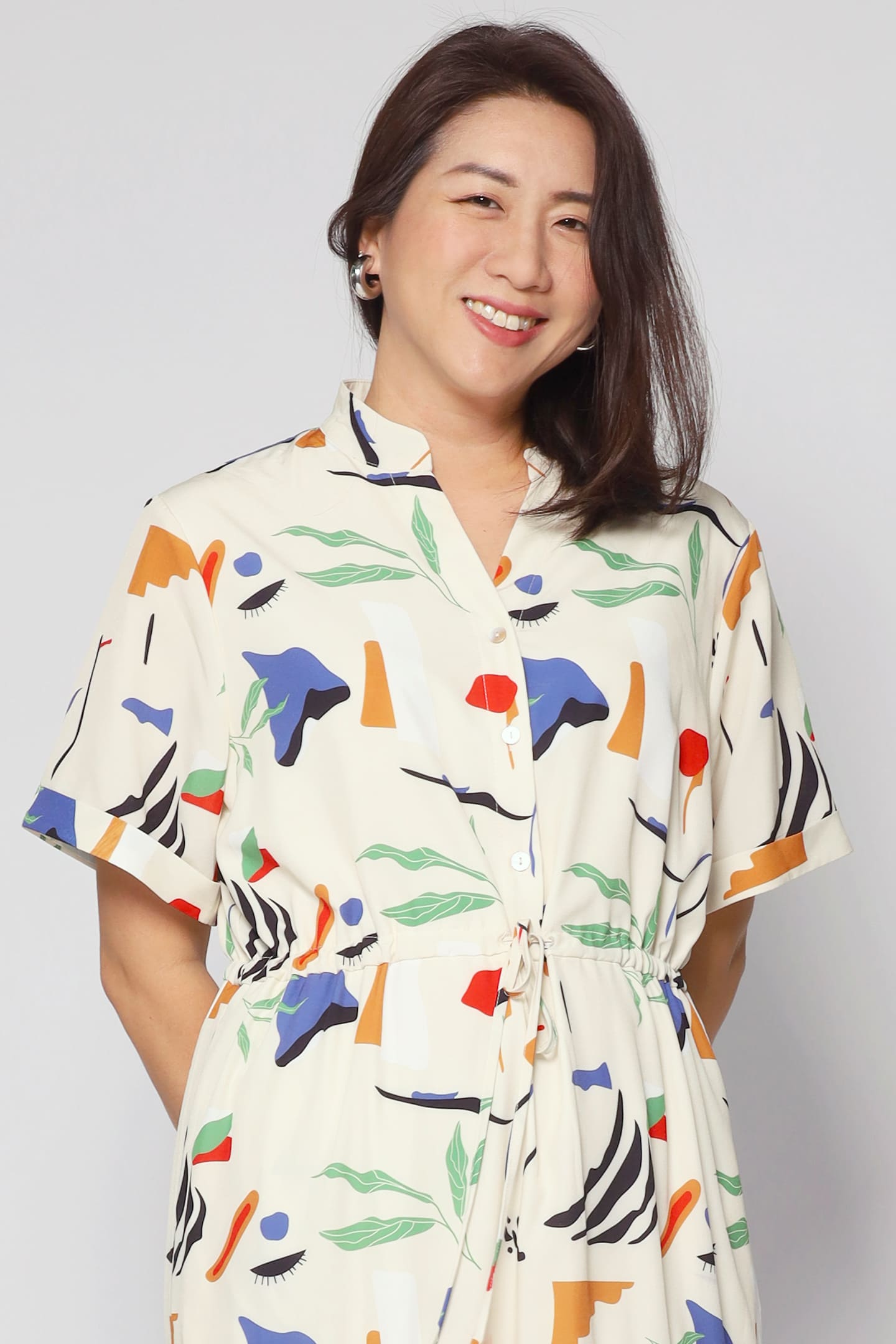 Vedette Dress in Crayola Strokes