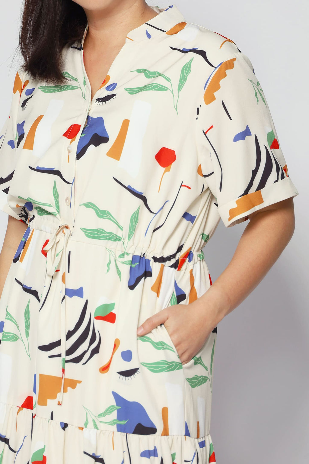 Vedette Dress in Crayola Strokes