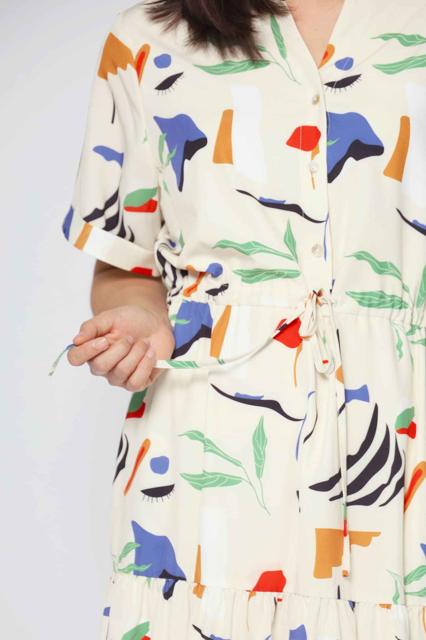 Vedette Dress in Crayola Strokes