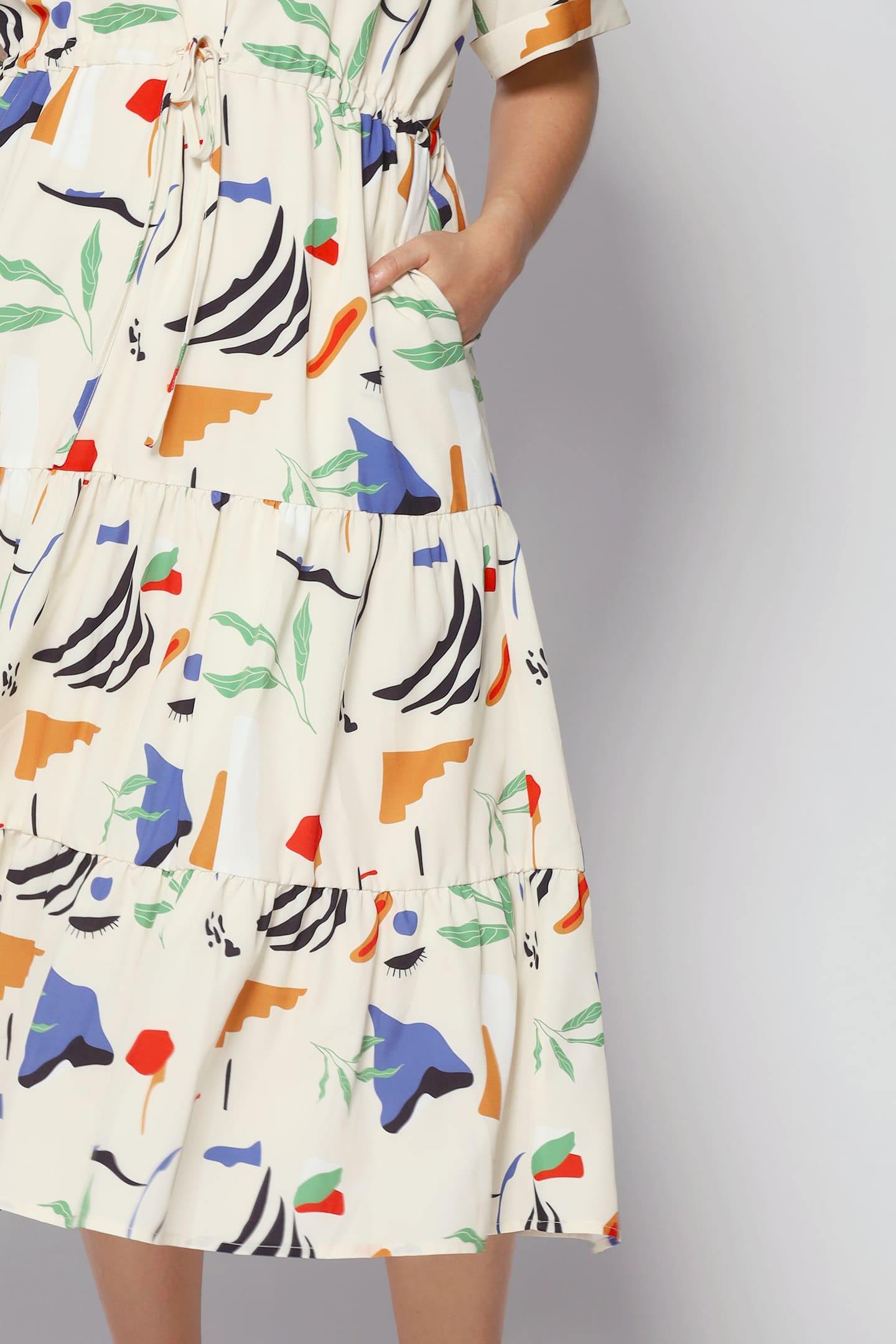 Vedette Dress in Crayola Strokes