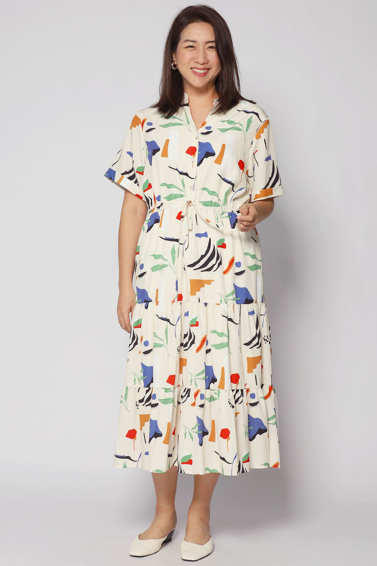 Vedette Dress in Crayola Strokes