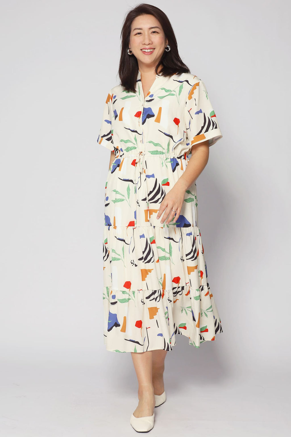 Vedette Dress in Crayola Strokes