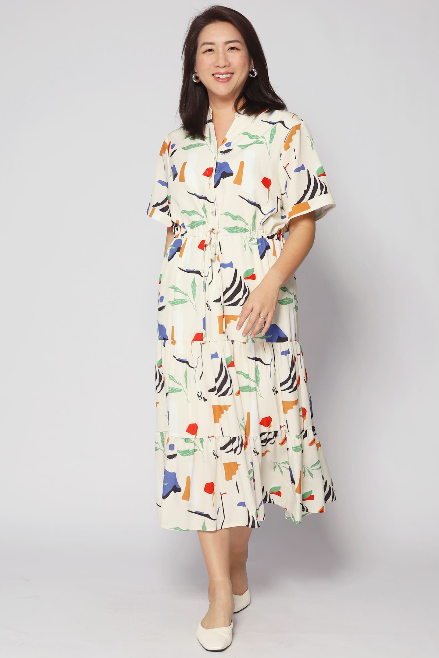 Vedette Dress in Crayola Strokes