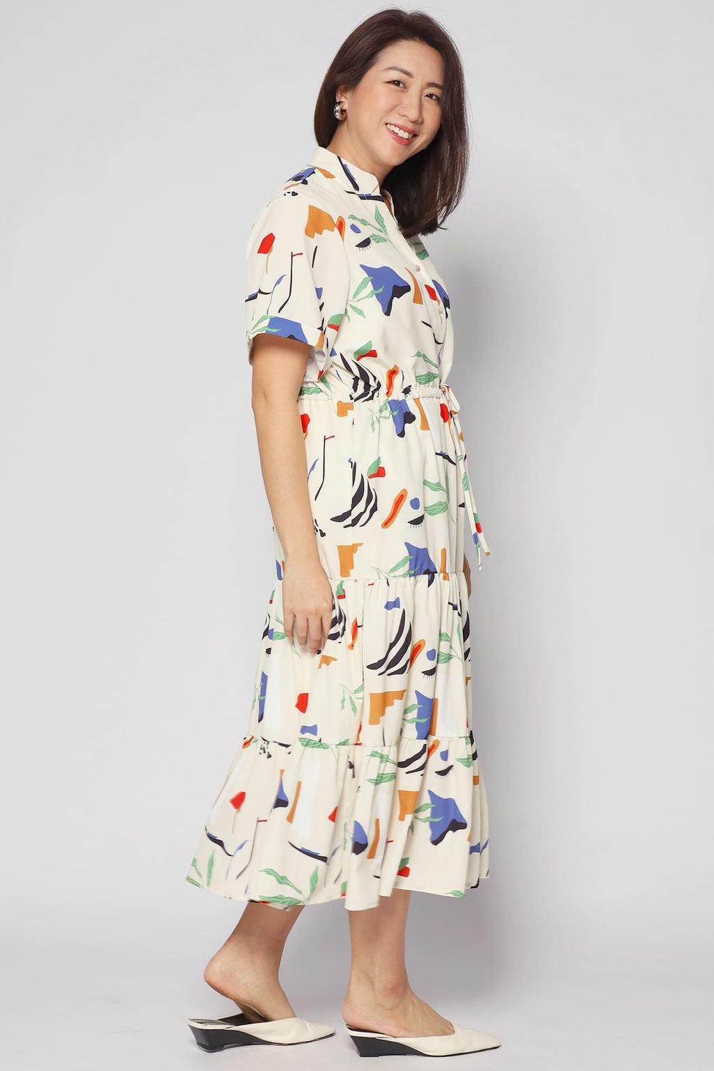 Vedette Dress in Crayola Strokes