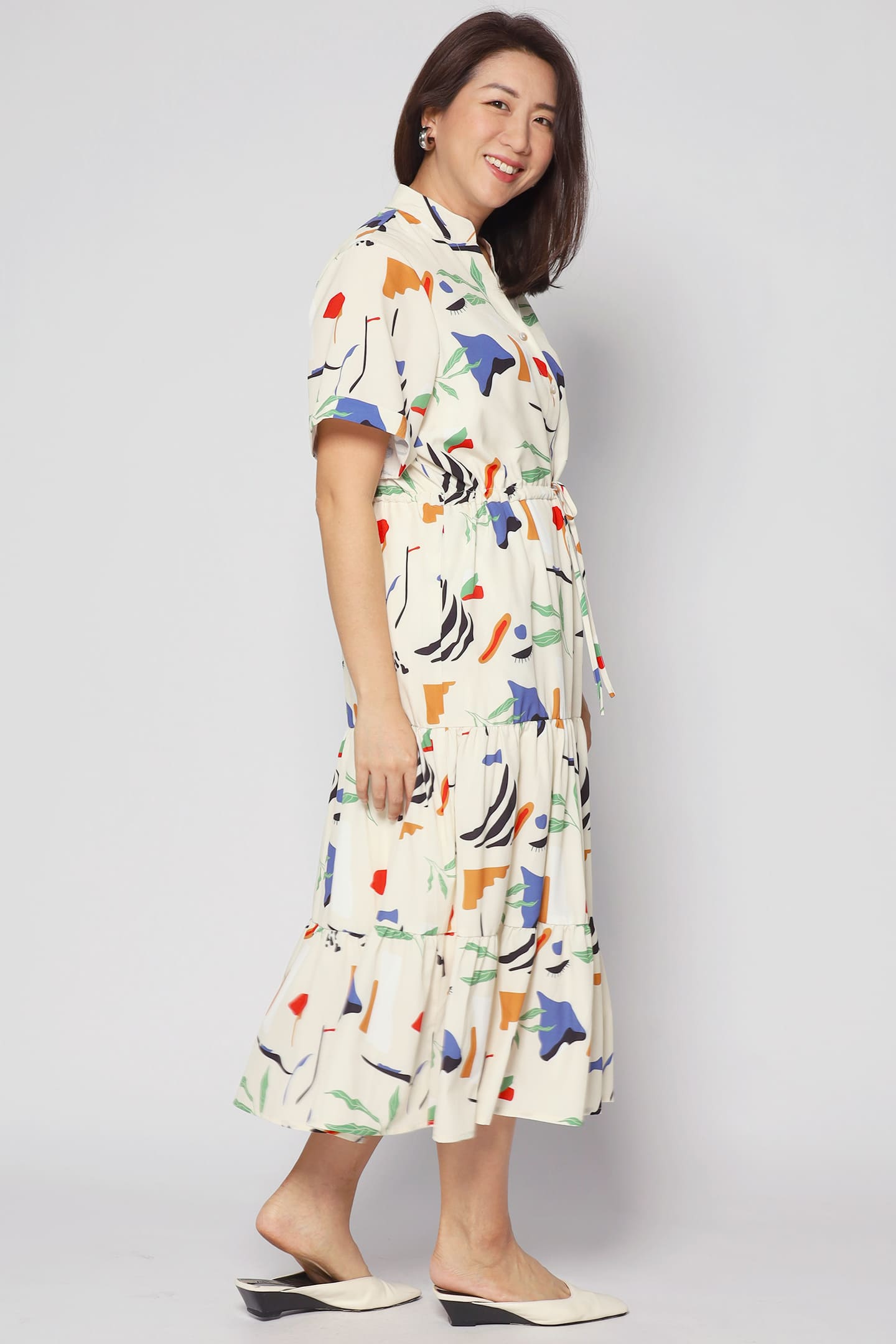 Vedette Dress in Crayola Strokes