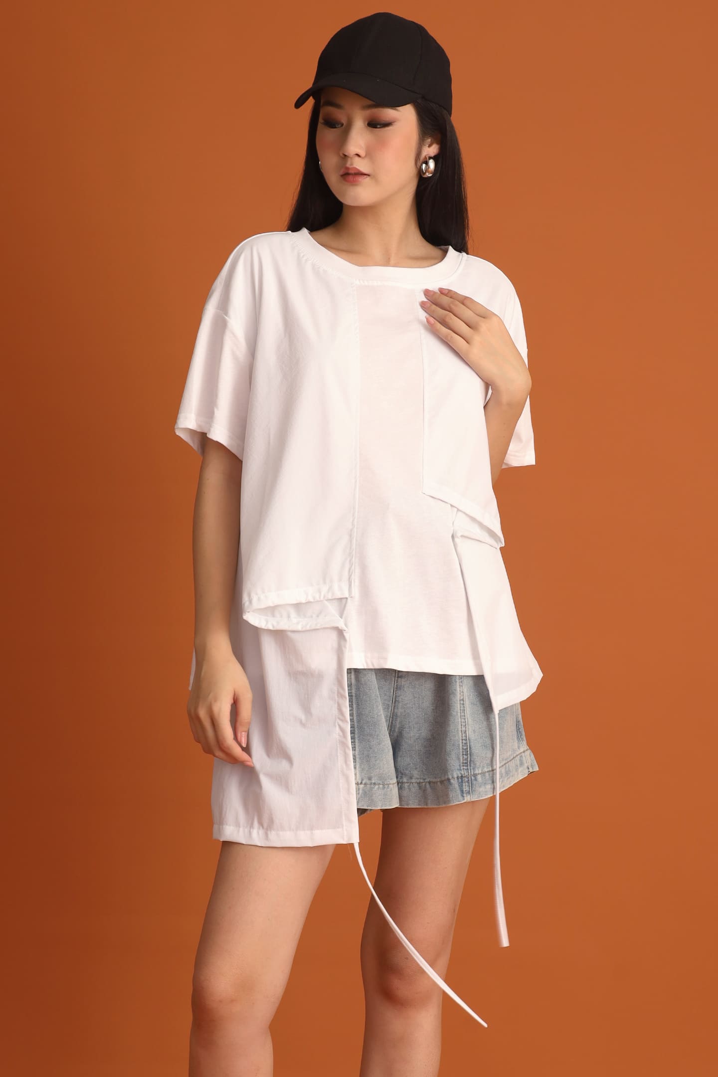 CHOSEN - Danielle Asymmetrical Top in White