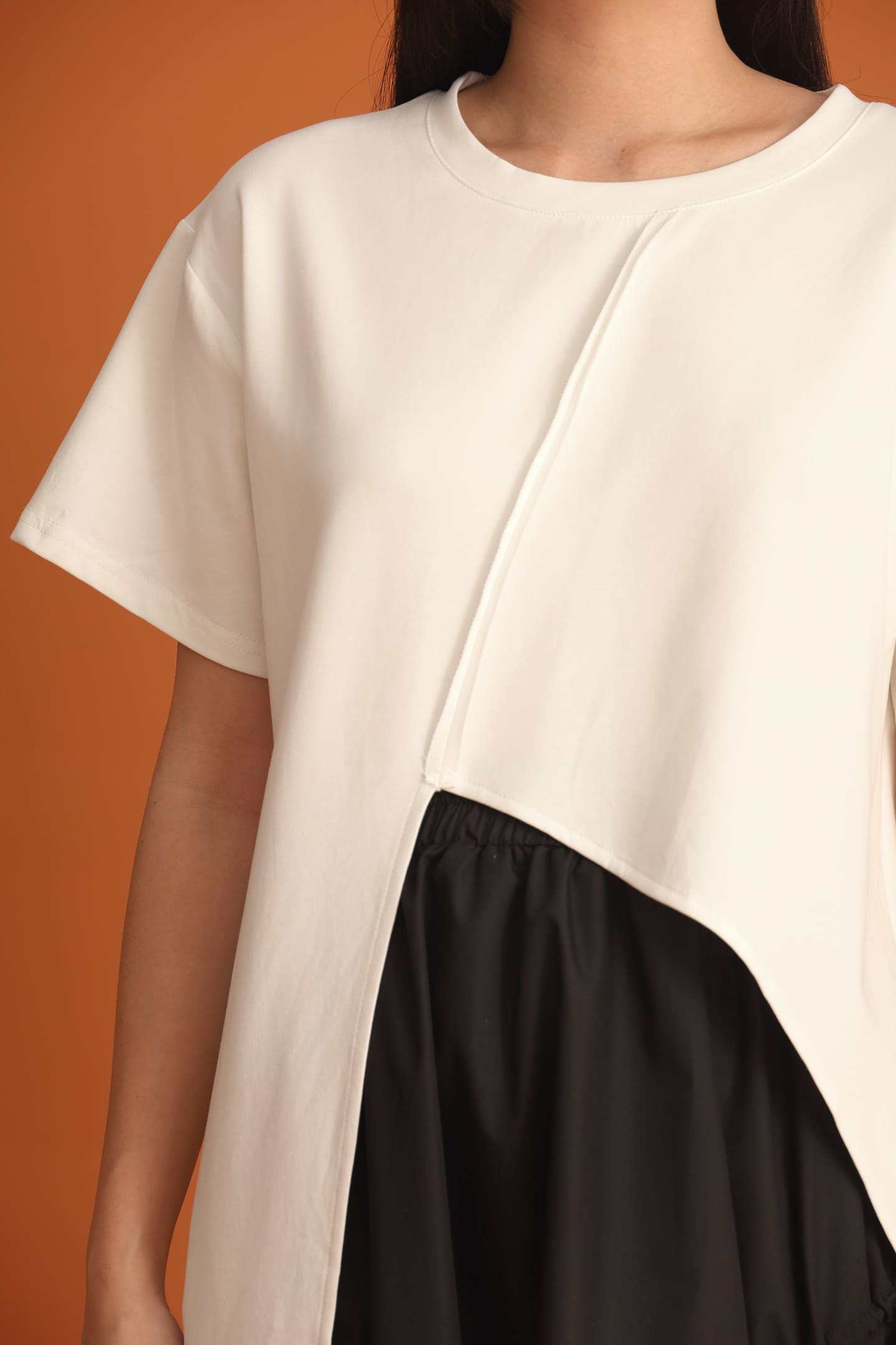CHOSEN - Yejin Asymmetrical Top in White