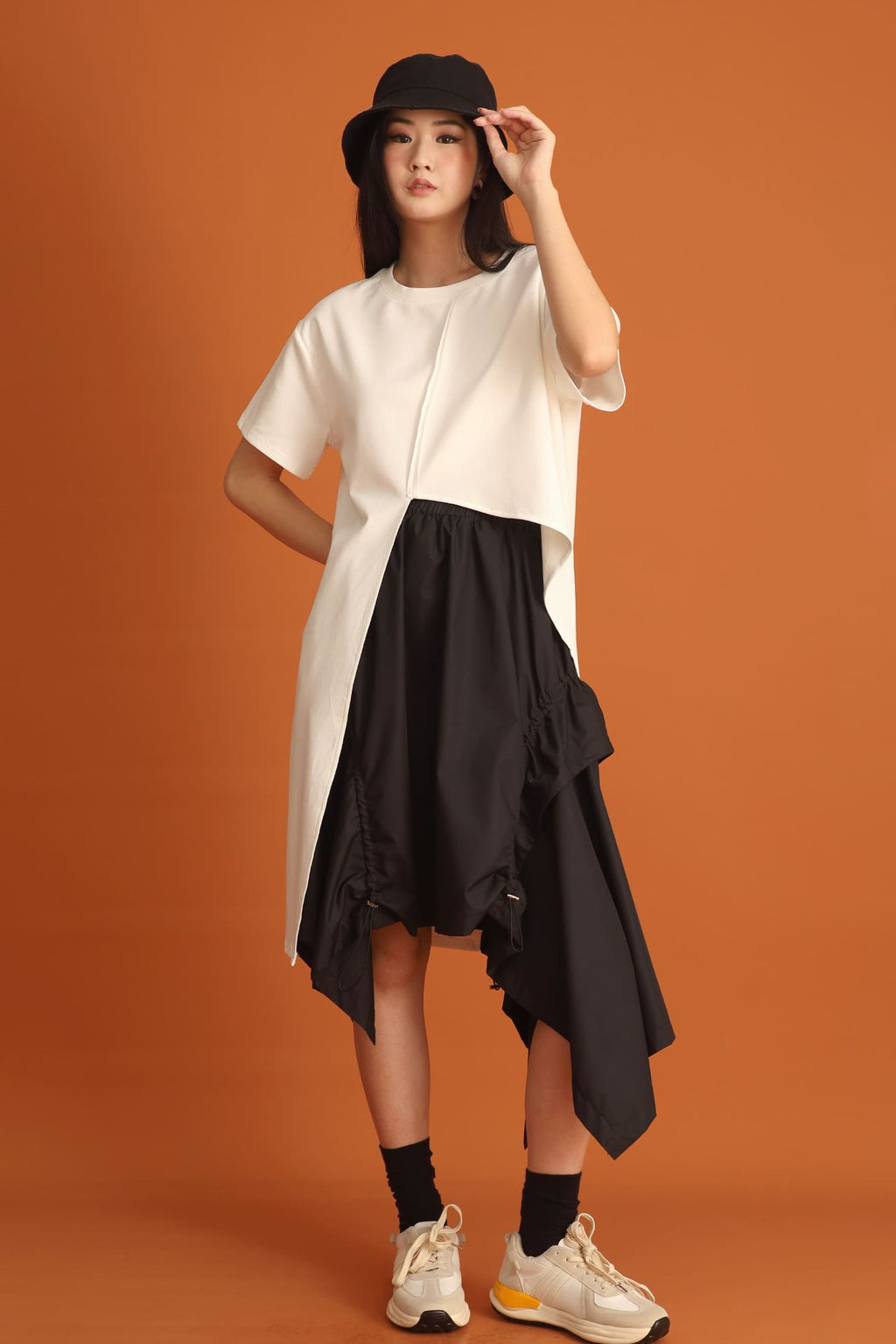 CHOSEN - Yejin Asymmetrical Top in White