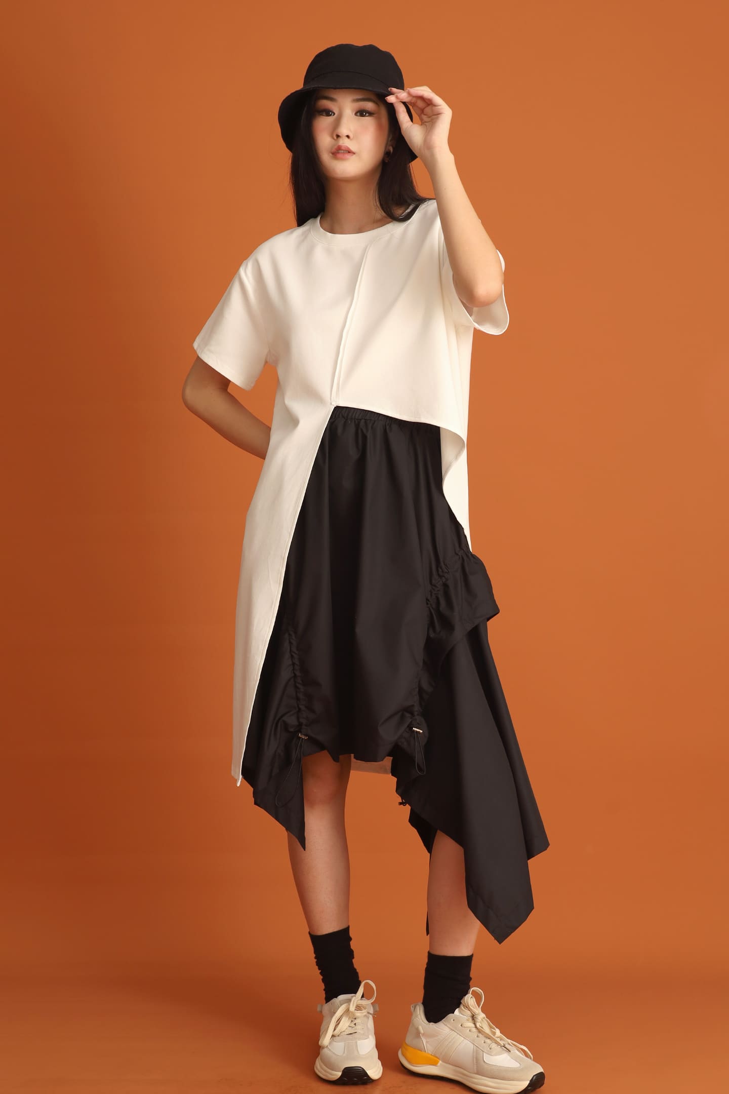 CHOSEN - Yejin Asymmetrical Top in White