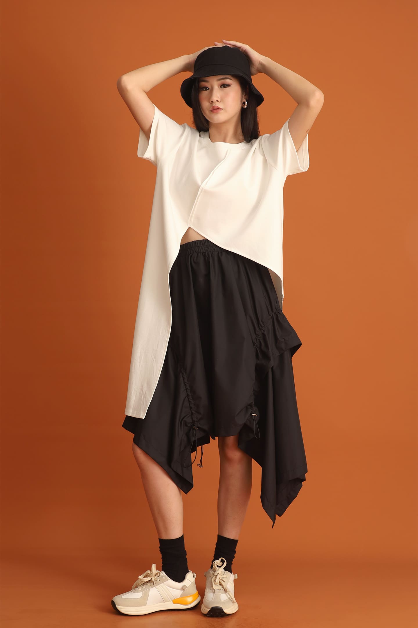 CHOSEN - Yejin Asymmetrical Top in White