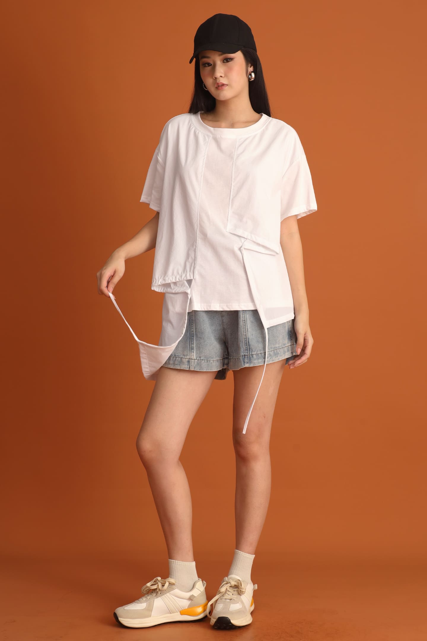 CHOSEN - Danielle Asymmetrical Top in White