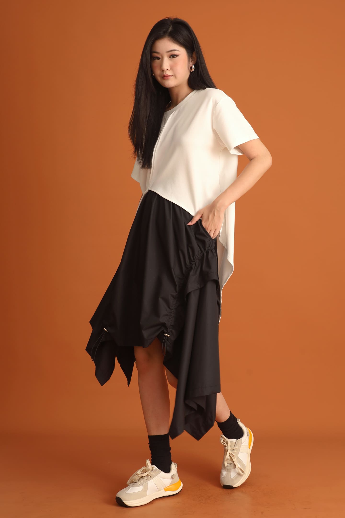 CHOSEN - Yejin Asymmetrical Top in White