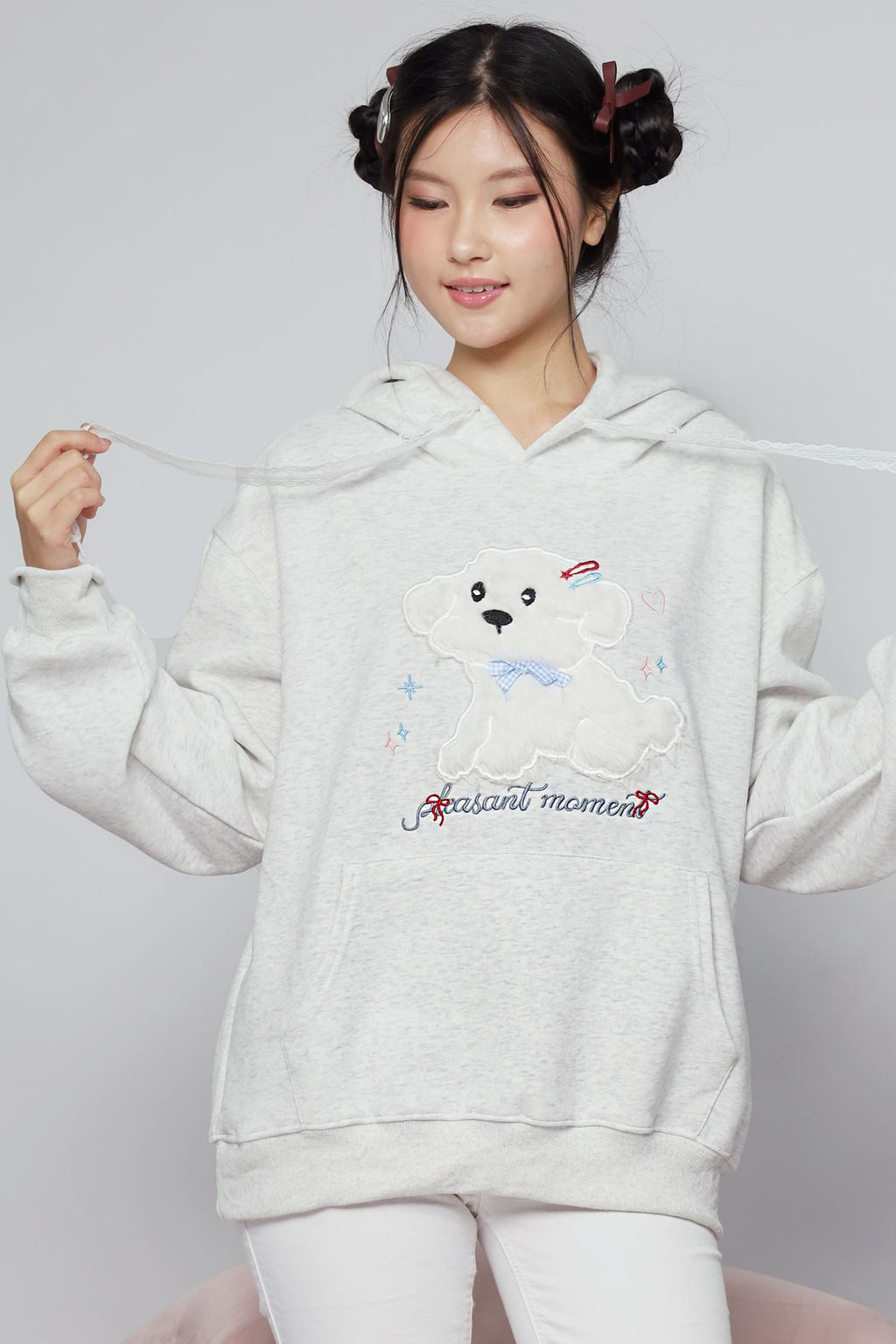 JOY - Xiao Gou Gou Hoodie Pullover Top