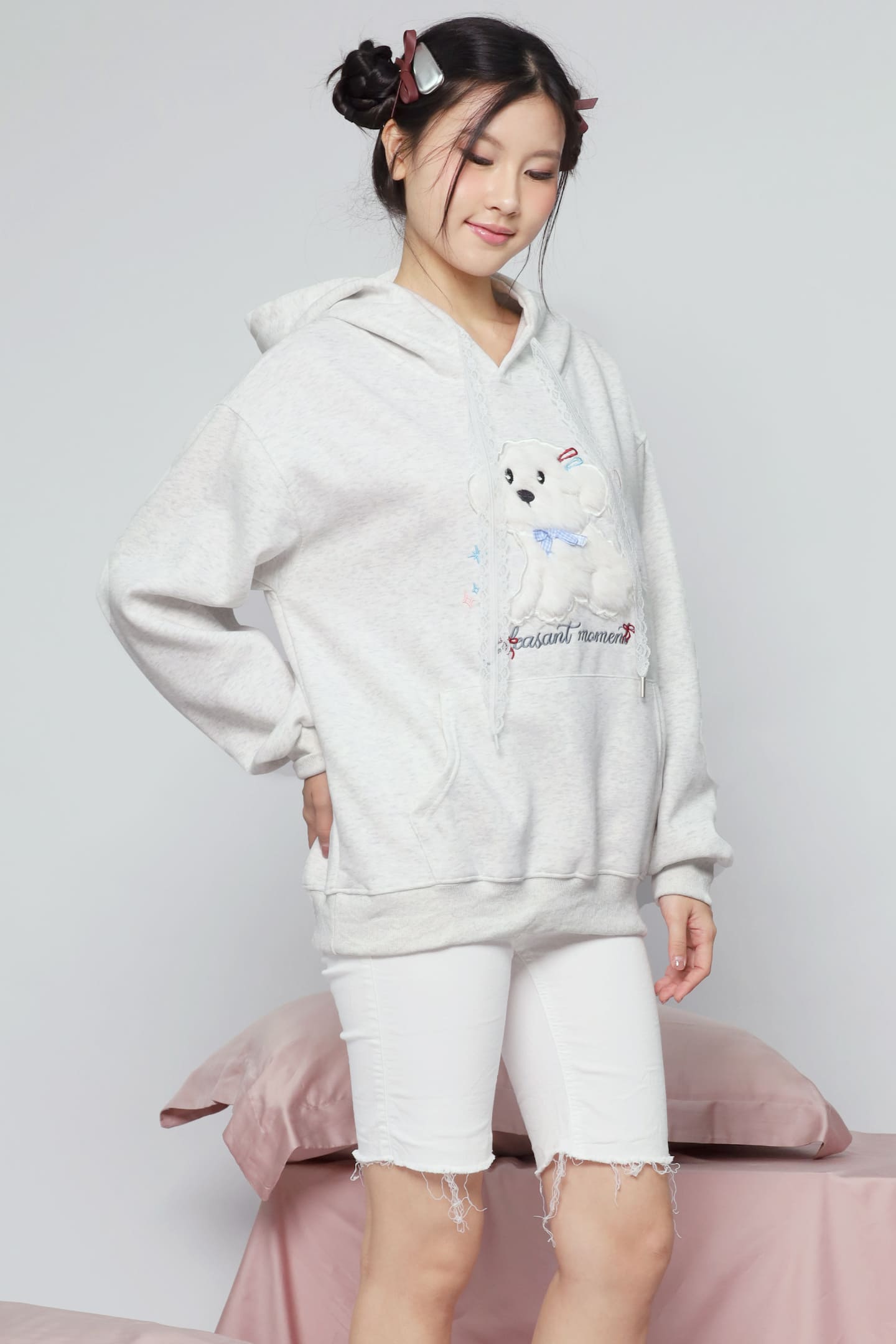 JOY - Xiao Gou Gou Hoodie Pullover Top