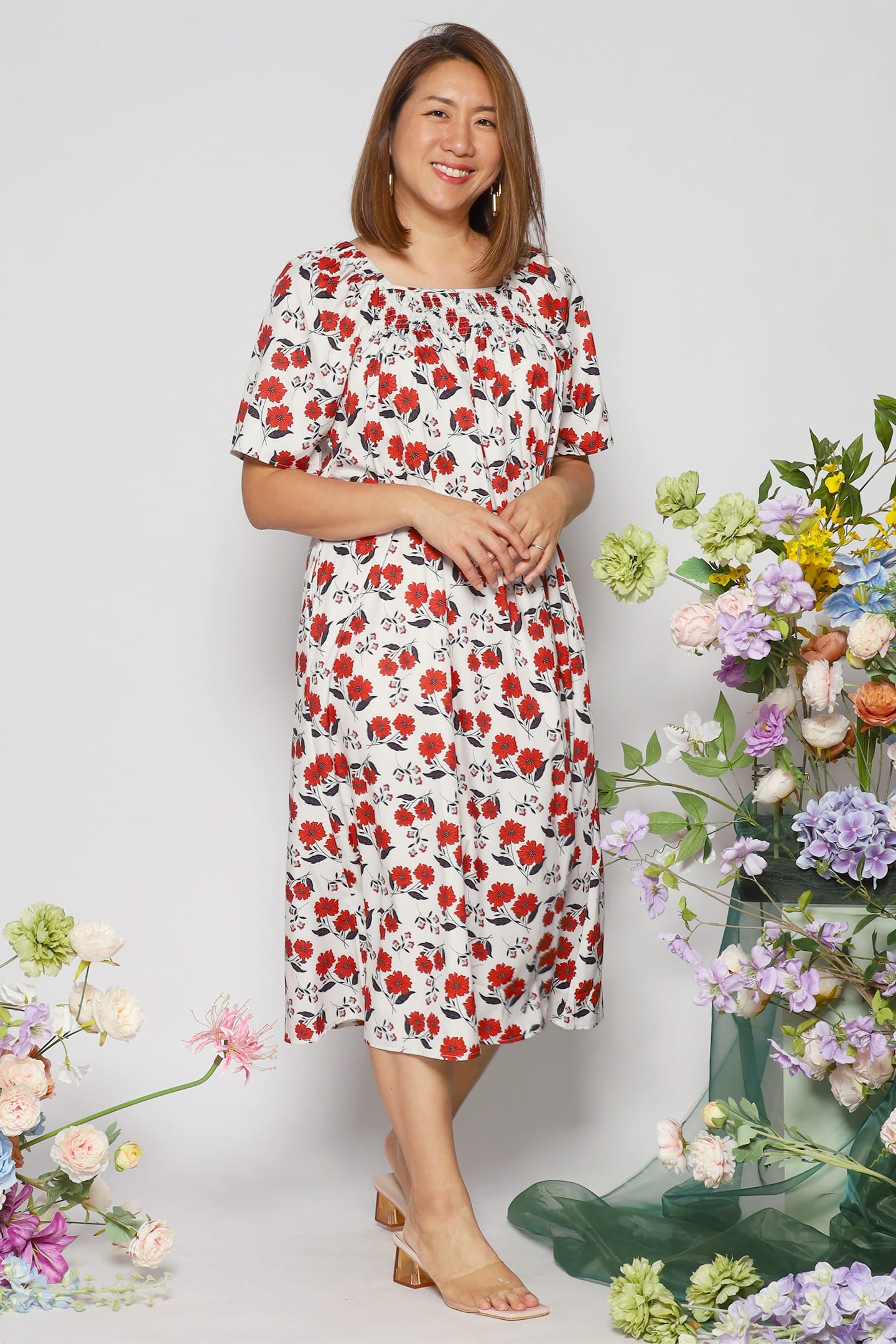 Yasmina Dress in Red Virtue