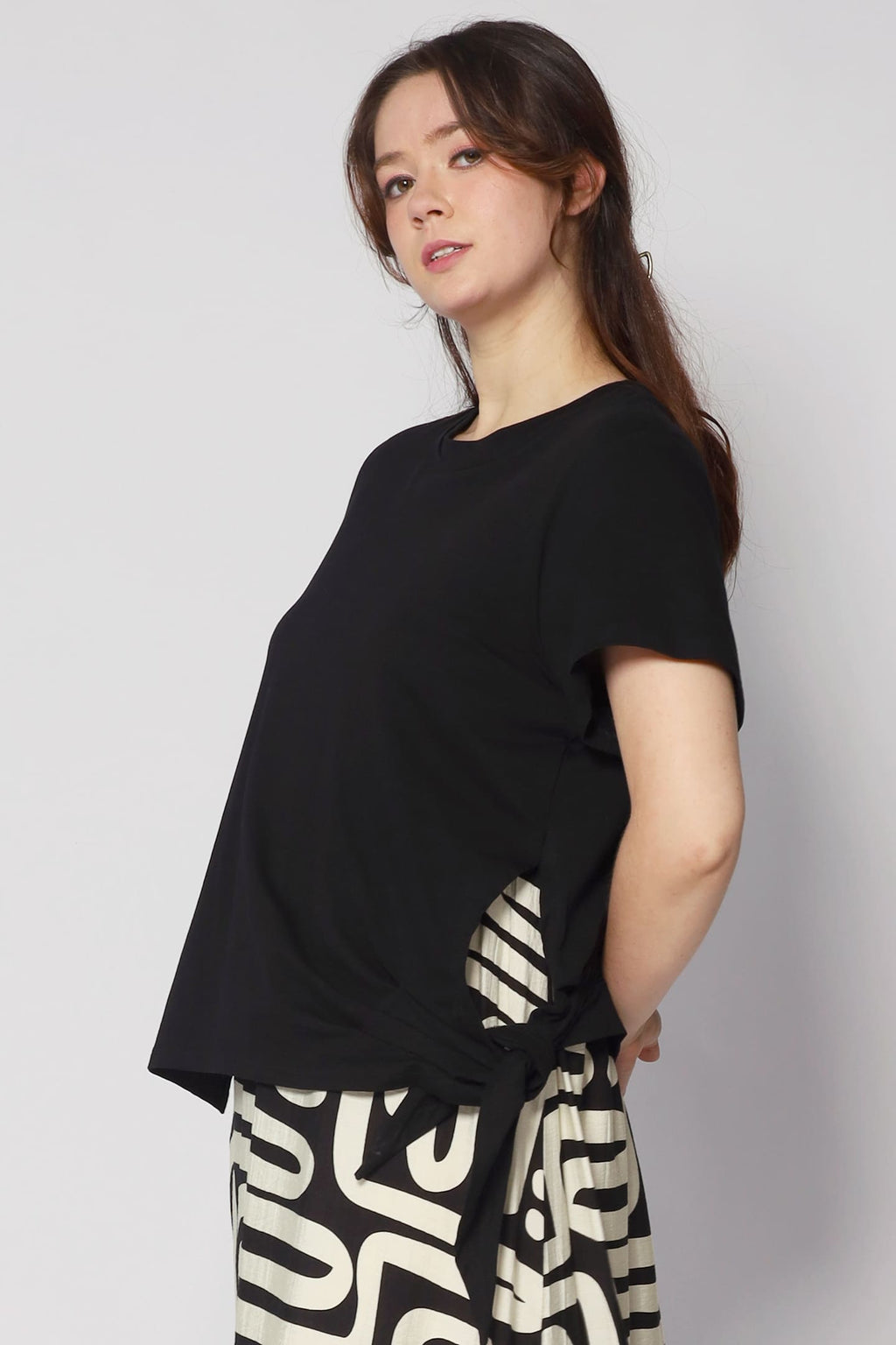 Zion Dress in B/W Abstract