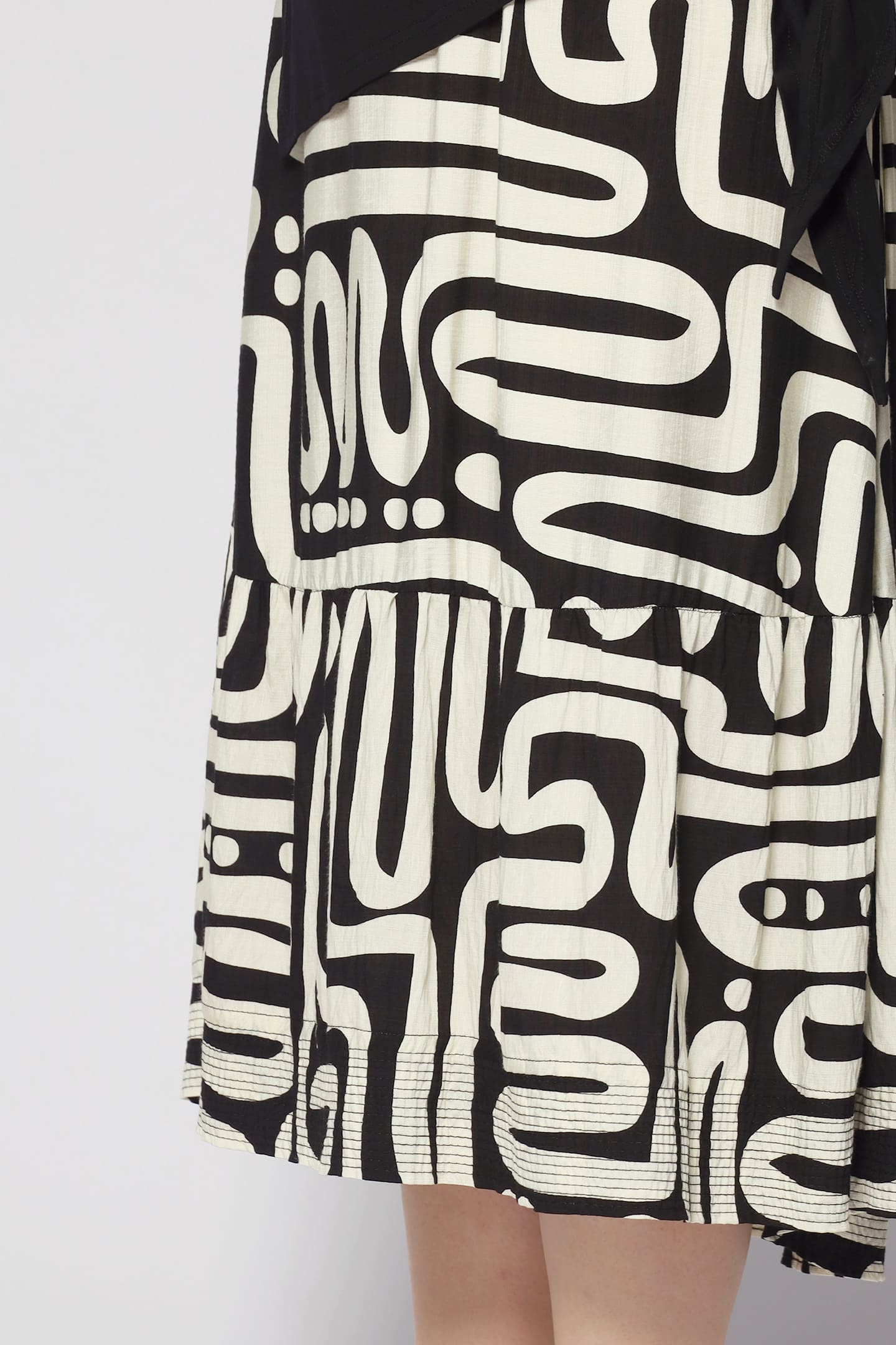 Zion Dress in B/W Abstract